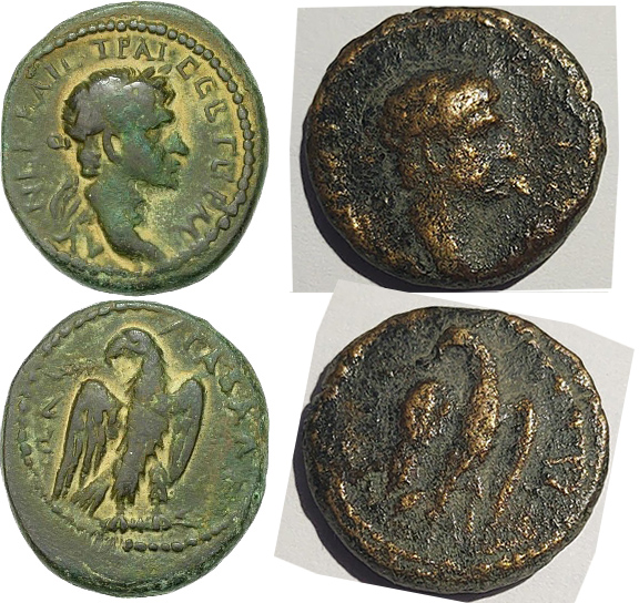 Small-Greek-Coin-12mm---Bronze-Color-W/Eagle